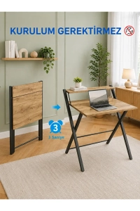 Katlanır Çalışma Masası Raflı Laptop Masası Bilgisayar Masası Küçük Çalışma Masası Çocuk Öğrenci Ders 